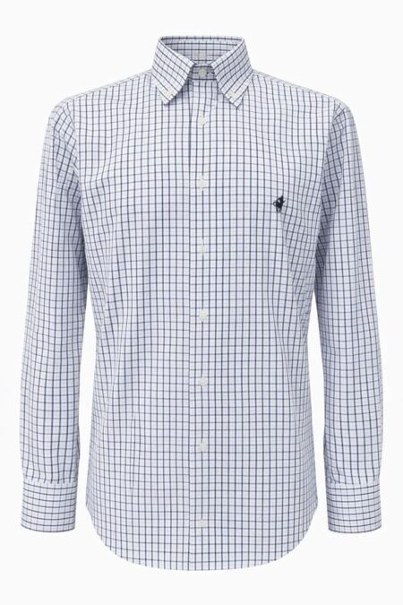 Camicia quadretto bianco e blu