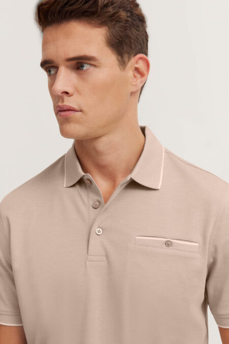 POLO NO STIRO COLOR TAUPE