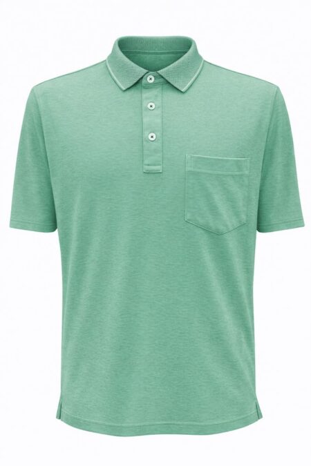 MONTECHIARO POLO NO STIRO VERDE MELANGE