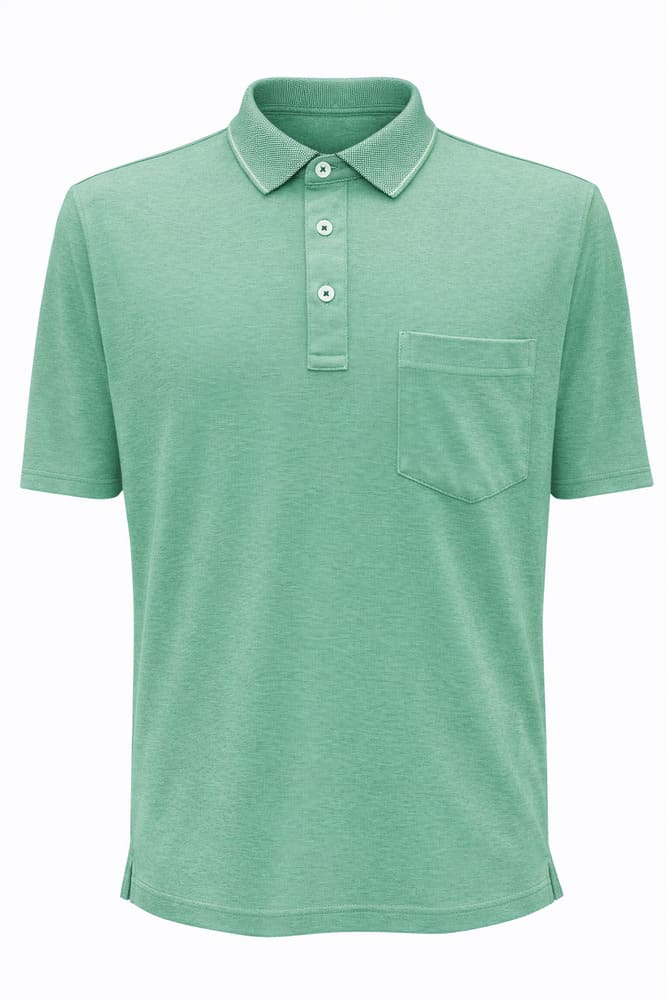 MONTECHIARO POLO NO STIRO VERDE MELANGE