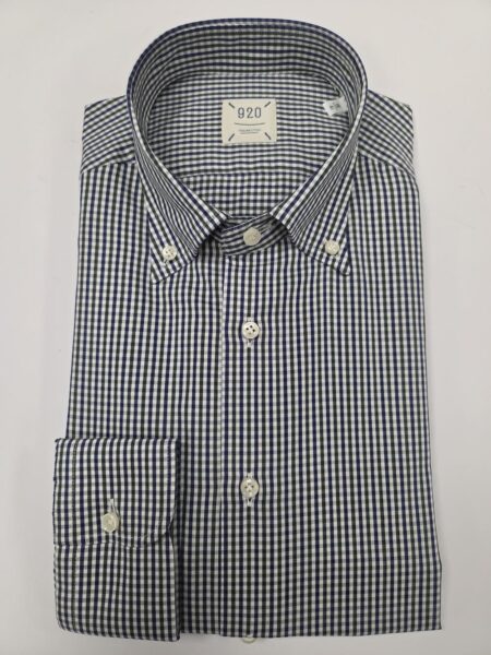 CAMICIA 920 QUADRETTINO BLU-VERDE-BIANCO