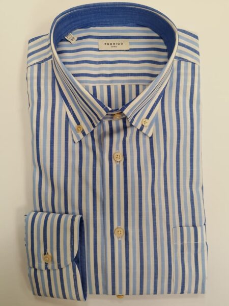 CAMICIA RODRIGO RIGATA AZZURRO-BLU-BIANCO