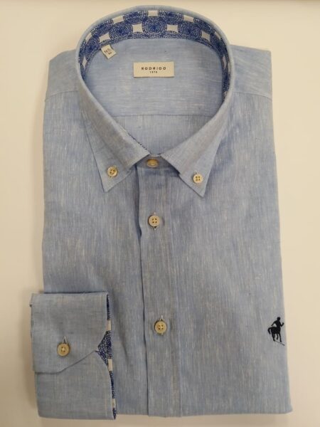 CAMICIA RODRIGO AZZURRA FIAMMATO