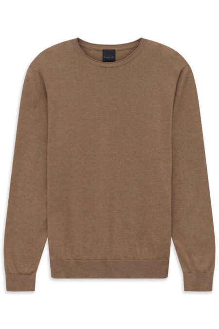 maglia bugatti girocollo nocciola