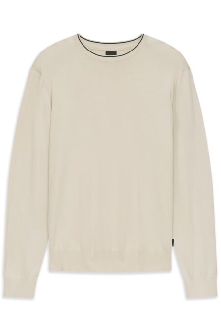 maglia bugatti girocollo elasticizzato burro