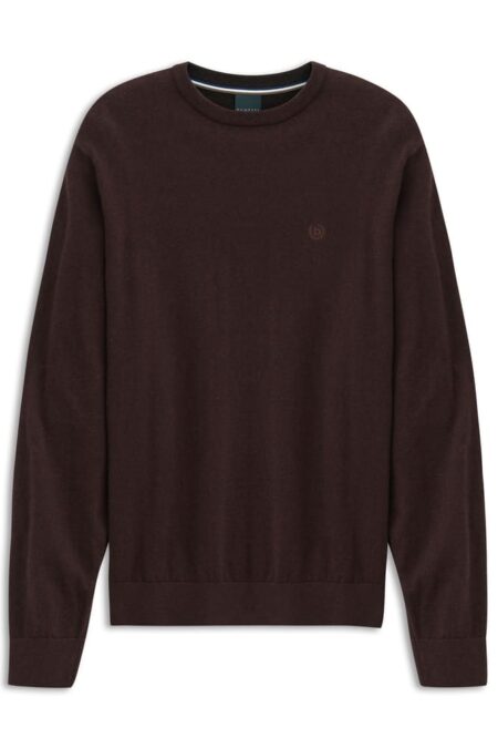 BUGATTI GIROCOLLO COTONE-CASHMERE VINACCIA