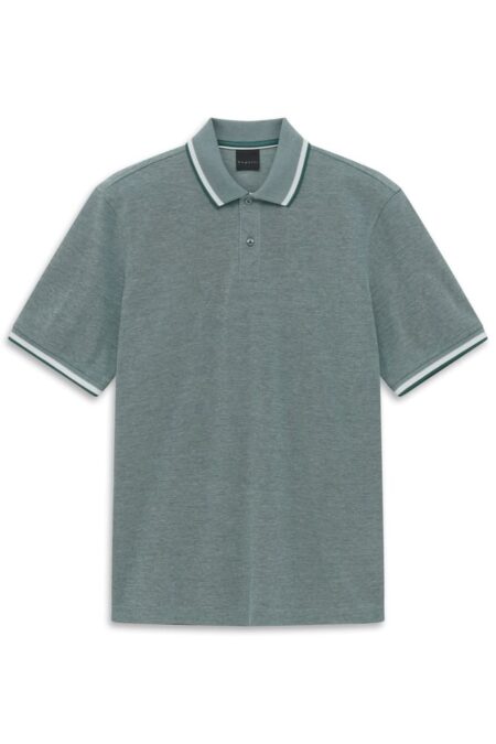 BUGATTI POLO MELANGE VERDE CHIARO