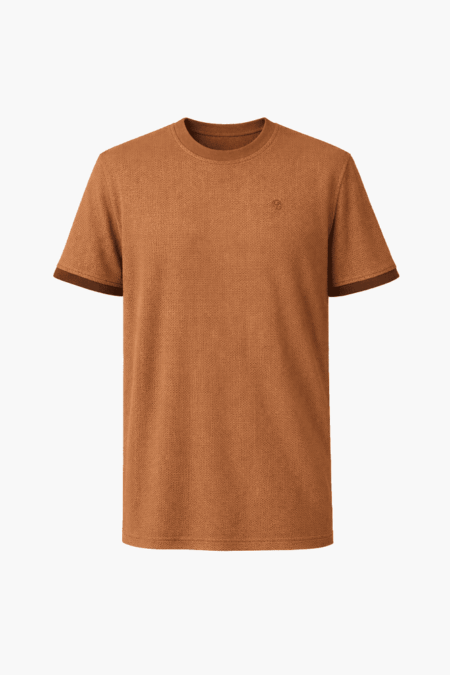 BUGATTI T-SHIRT NIDO D’APE MARRONE