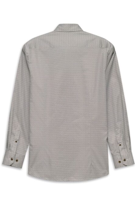 camicia bugatti geometrico toni marroni