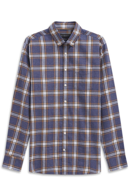 CAMICIA BUGATTI QUADRO GRANDE BLU