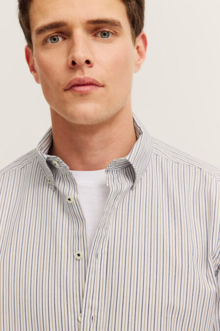 CAMICIA BUGATTI RIGA OPERATA GRIGIO-CAMMELLO