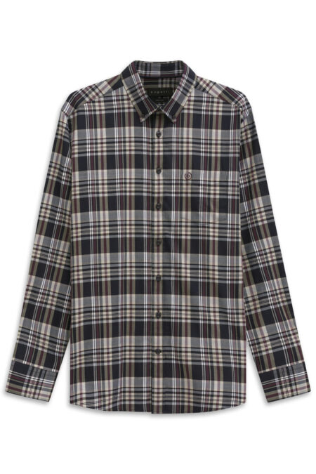 CAMICIA BUGATTI QUADRO GRANDE NERO-VERDE-BORDEAUX