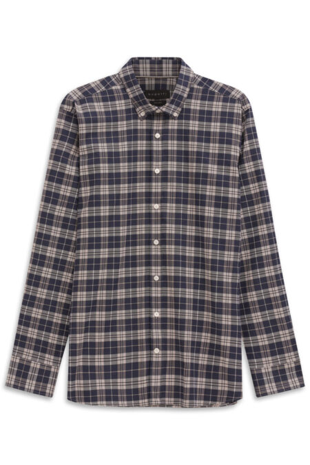 CAMICIA BUGATTI SCOZZESE BLU E GRIGIO