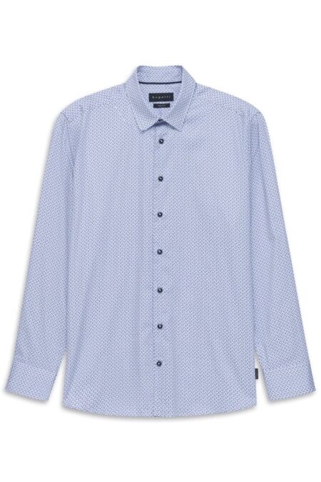 camicia bugatti bianca freccia azzurro intenso
