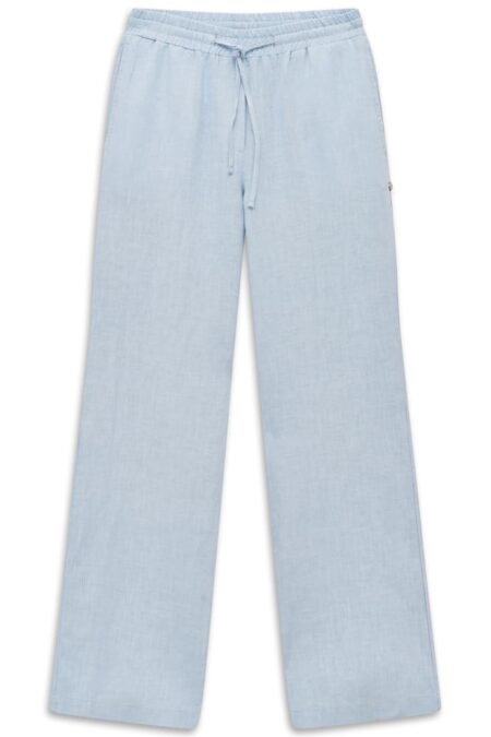BUGATTI DONNA PANTALONI IN LINO CON COULISSE AZZURRI